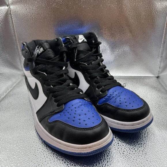 Size 7 - Nike Air Jordan 1 Retro High OG White Black Blue Mens Athletic Sneaker‎ main image 9